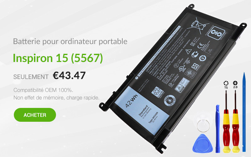 Batterie pour Dell Inspiron 15 (5567)