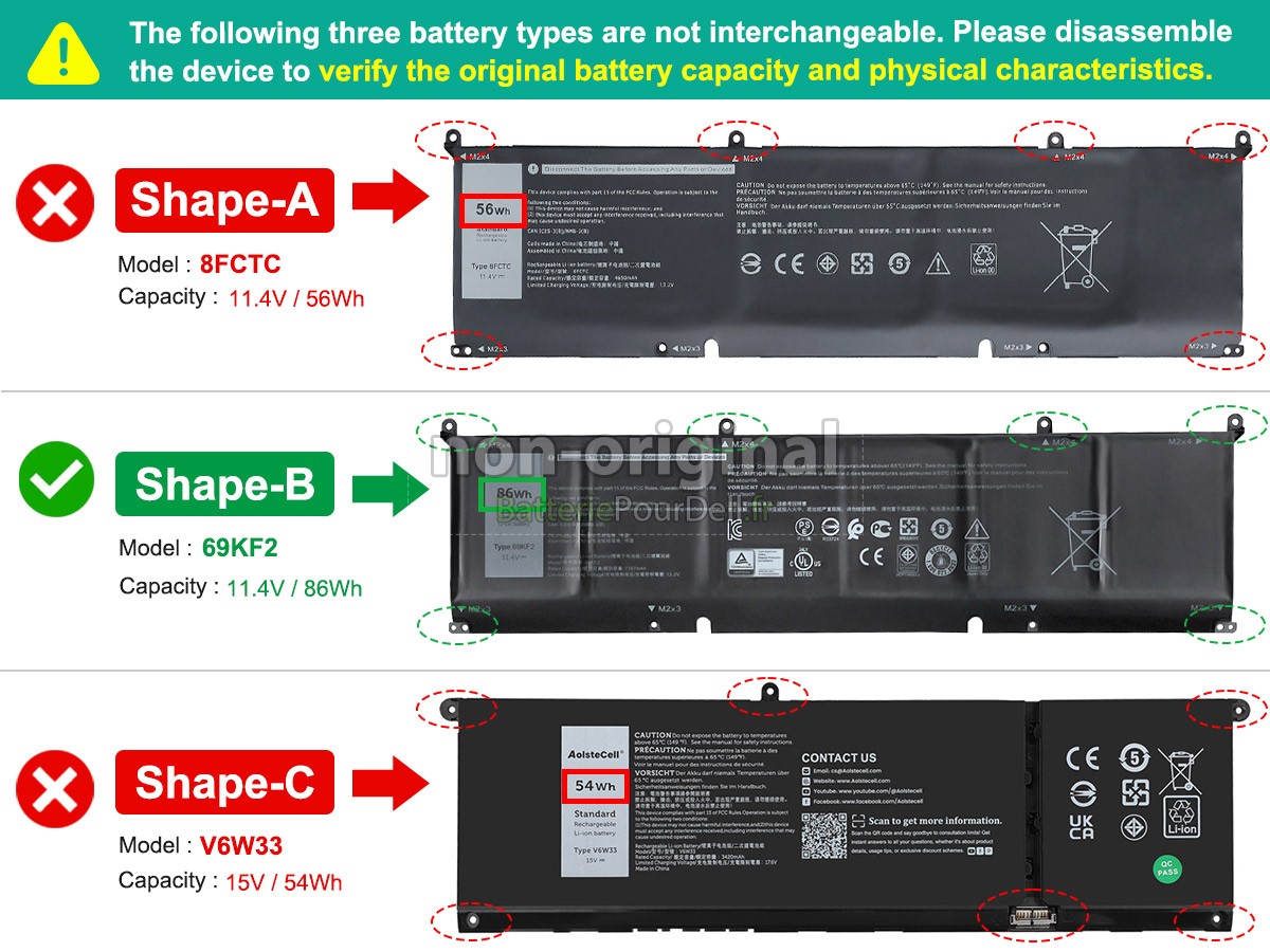 batterie pour pc portable Dell P106F