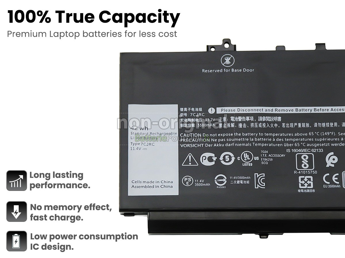 3 cellules 42Wh batterie pour pc portable Dell J60J5