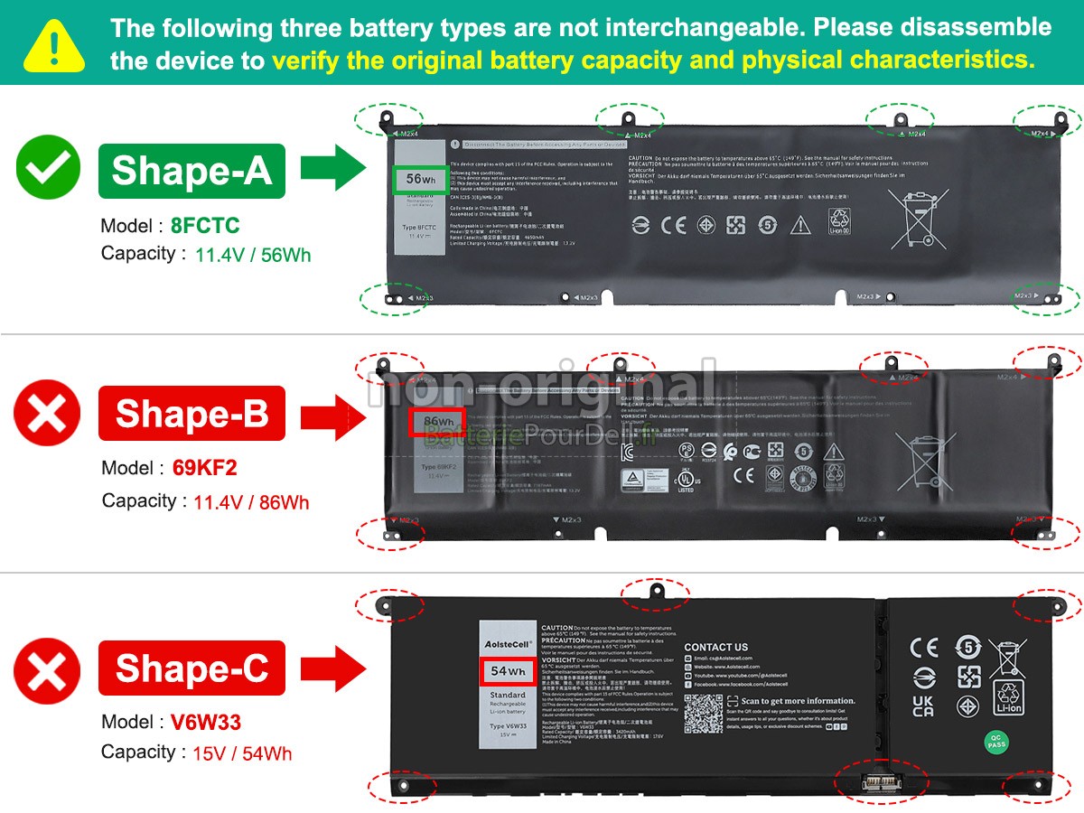 batterie pour pc portable Dell P106F