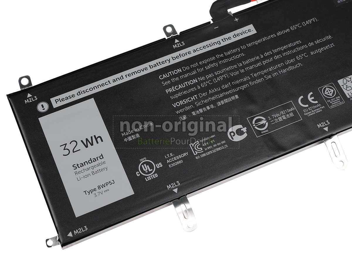 2 cellules 32Wh batterie pour pc portable Dell Venue 10 Pro 5050
