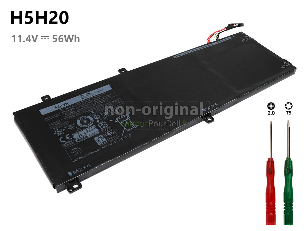 3 cellules 56Wh batterie pour pc portable Dell H5H20