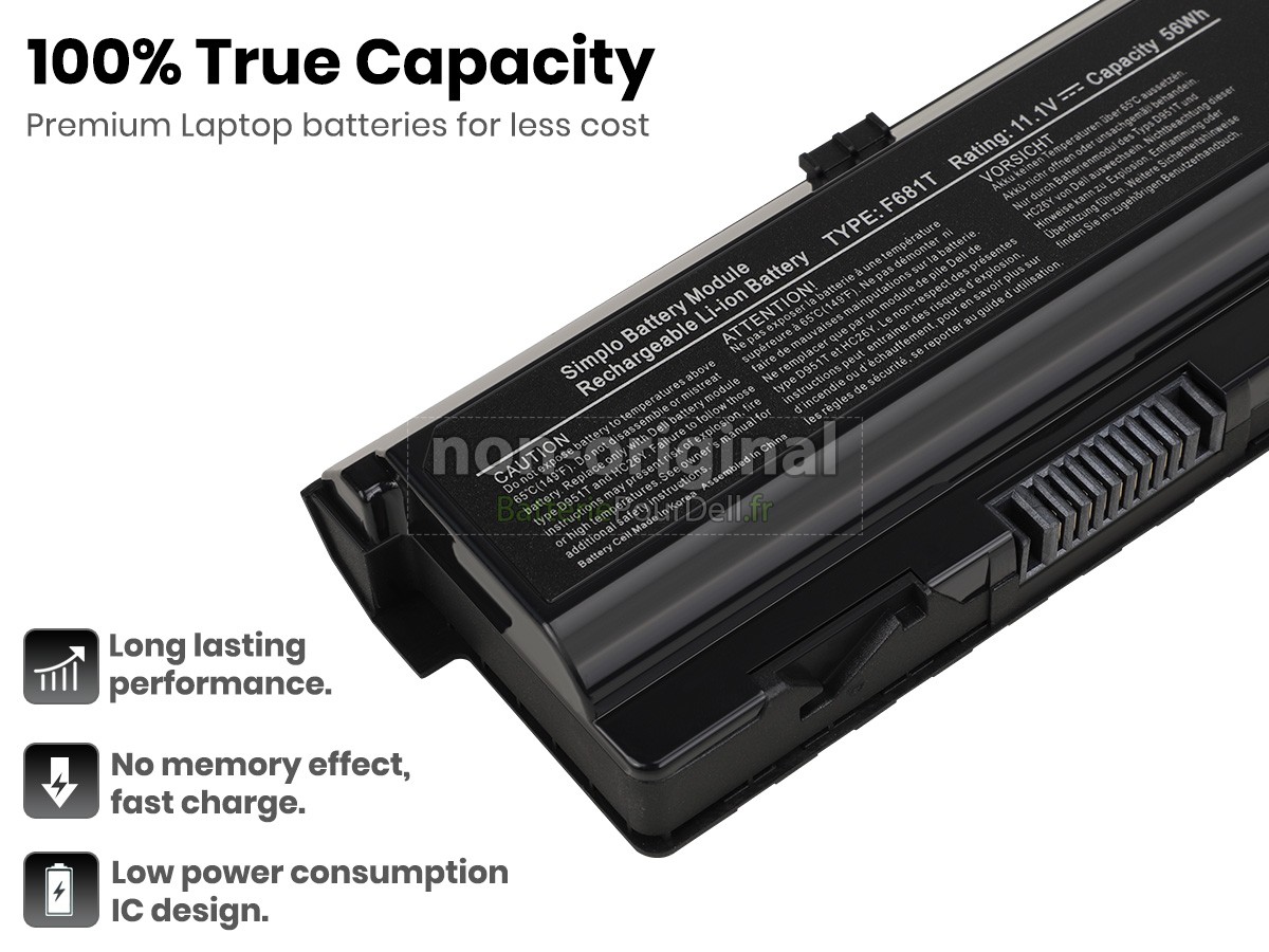 6 cellules 56Wh batterie pour pc portable Dell Alienware P08G