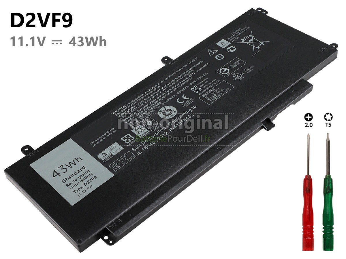 3 cellules 43Wh batterie pour pc portable Dell Inspiron 7548-7286SLV