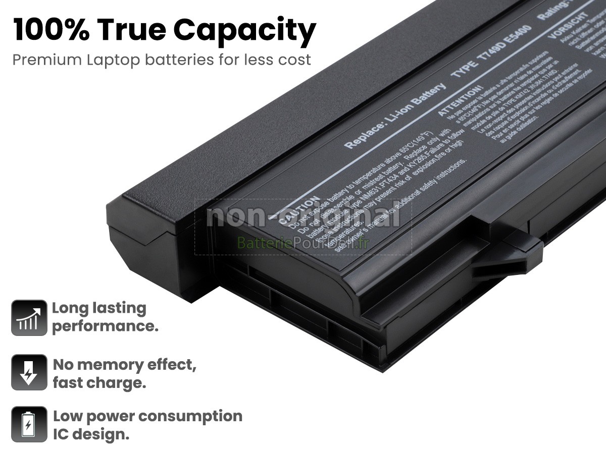 9 cellules 6600mAh batterie pour pc portable Dell WU841