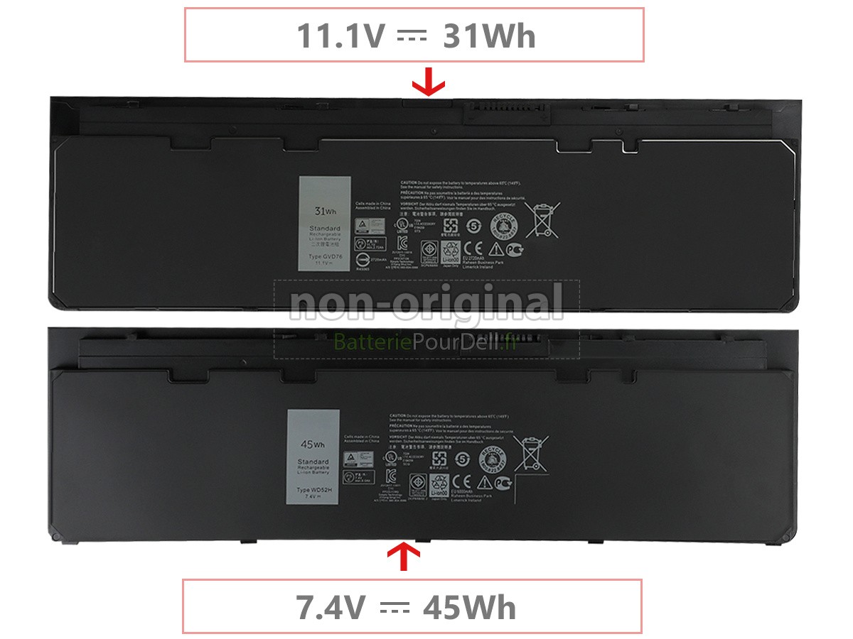 4 cellules 45Wh batterie pour pc portable Dell P22S