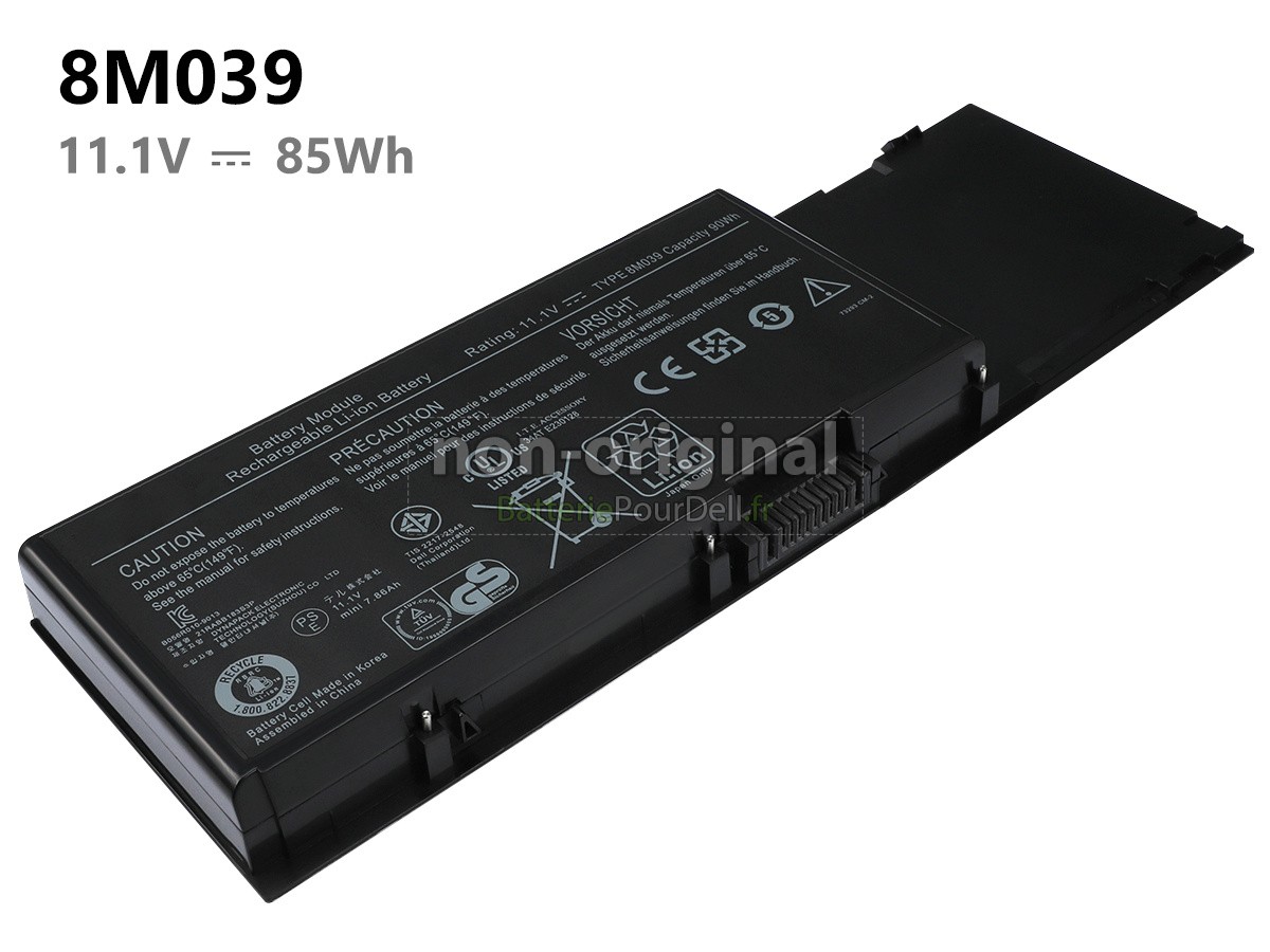 9 cellules 85Wh batterie pour pc portable Dell Precision M6500