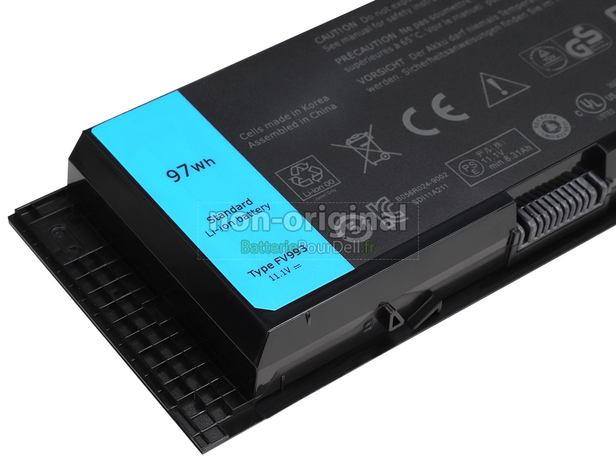 Batterie pour ordinateur portable DELL Precision, 11.4V, 97WH