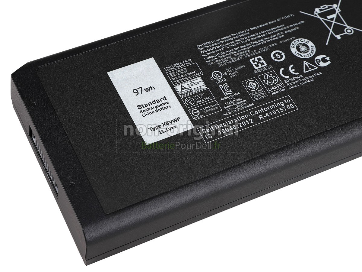 9 cellules 97Wh batterie pour pc portable Dell 4XKN5